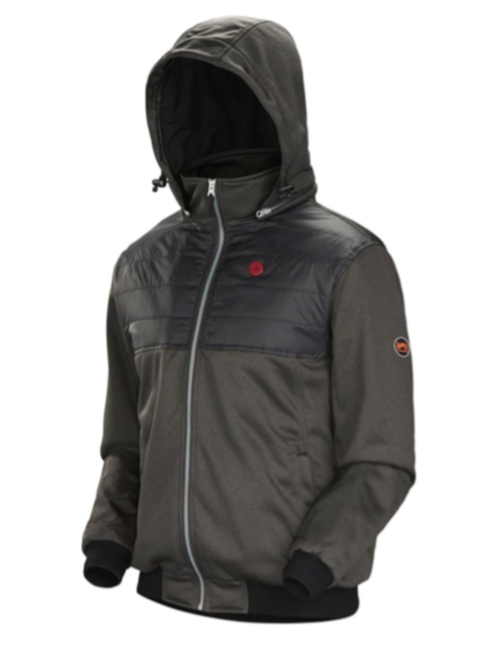 Pioneer Men's Heated Fleece Hooded Jacket w/ Detachable Hood - Size XL